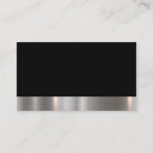 Carte De Visite Logo du bâtiment de l'entreprise | Découpe métalli (Dos)