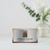 Carte De Visite Logo du bâtiment immobilier commercial (Debout devant)