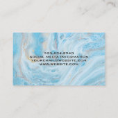 Carte De Visite Logo du bâtiment immobilier | Marbre bleu (Dos)