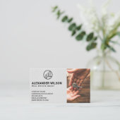 Carte De Visite Logo du bâtiment immobilier | Touches manipulées (Debout devant)