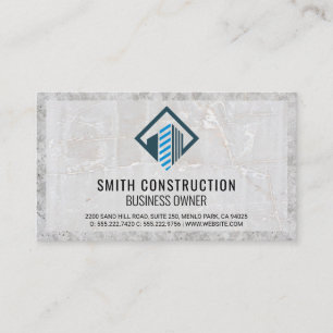 Carte De Visite Logo du bâtiment moderne Béton de marbre