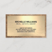 Carte De Visite Logo du bâtiment résidentiel et commercial | Cuir  (Dos)