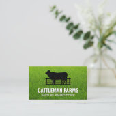 Carte De Visite Logo du bétail | Herbe (Debout devant)