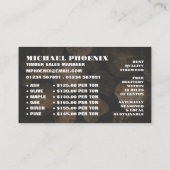 Carte De Visite Logo du bois, bois/bois/bois/bois (Dos)