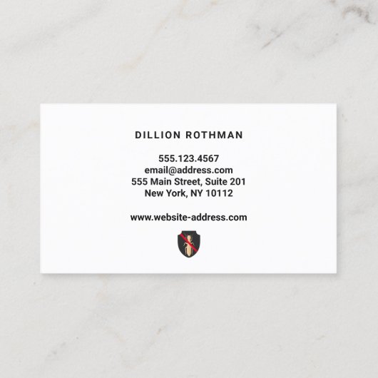 Carte De Visite Logo du bouclier antiparasitaire de Termite (Dos)