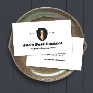 Carte De Visite Logo du bouclier antiparasitaire de Termite