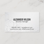 Carte De Visite Logo du bouclier de sécurité informatique (Dos)