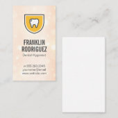 Carte De Visite Logo du Bouclier dentaire | Arrière - plan d'étinc (Devant / Derrière)