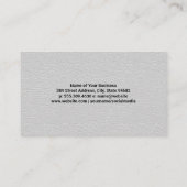 Carte De Visite Logo du Bouclier dentaire | Texture en cuir (Dos)