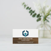 Carte De Visite Logo du boulon à clé | Construction industrielle d (Debout devant)