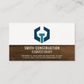 Carte De Visite Logo du boulon à clé | Construction industrielle d (Devant)