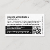 Carte De Visite Logo du camion de messagerie, service de messageri (Dos)