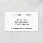 Carte De Visite Logo du camion de provisions (Dos)