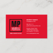 Carte De Visite Logo du Carré noir blanc personnalisé (Devant)