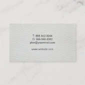 Carte De Visite Logo du Casquette dur | Cuir blanc | Code QR (Dos)