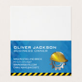 Carte De Visite Logo du Casquette dur de construction | Constructe (Extérieur déplié)