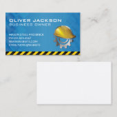 Carte De Visite Logo du Casquette dur de construction | Constructe (Devant / Derrière)