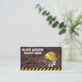 Carte De Visite Logo du Casquette dur de construction | Jetée (Debout devant)