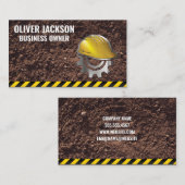 Carte De Visite Logo du Casquette dur de construction | Jetée (Devant / Derrière)