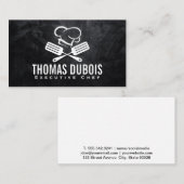 Carte De Visite Logo du Casquette Spatula et Chef | Cuisine gastro (Devant / Derrière)