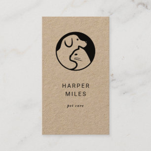 Carte De Visite Logo du casse-tête pour chien et chat