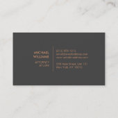 Carte De Visite Logo du cercle de cuivre avec votre nom sur Dk Gre (Dos)