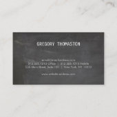 Carte De Visite Logo du cercle d'entaille d'encre blanche sur tabl (Dos)