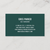 Carte De Visite Logo du championnat | Golf Pro ou Instructeur (Dos)