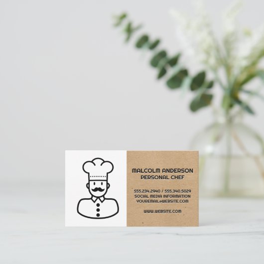 Carte De Visite Logo du chef (Debout devant)