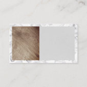 Carte De Visite Logo du chef | Bordure de marbre (Dos)