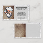 Carte De Visite Logo du chef | Bordure de marbre (Devant / Derrière)