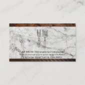 Carte De Visite Logo du chef Casquette | Bois de marbre (Dos)