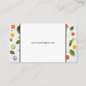 Carte De Visite Logo du chef Casquette | Motif végétal (Dos)