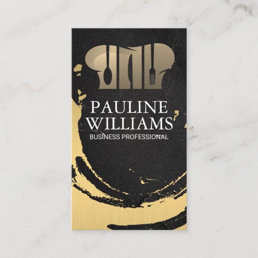 Carte De Visite Logo du chef Casquette | Outils de cuisine | Culin (Devant)