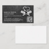 Carte De Visite Logo du chef | Code QR (Devant / Derrière)