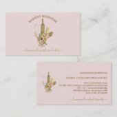 Carte De Visite Logo du chef cuisinier Cuisine artisanale à fleurs (Devant / Derrière)