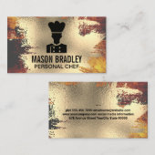Carte De Visite Logo du chef | Fond d'or (Devant / Derrière)