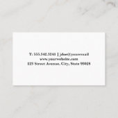 Carte De Visite Logo du chef | Ingrédients cuisines (Dos)