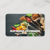 Carte De Visite Logo du chef | Ingrédients épices Herbes (Devant)