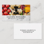 Carte De Visite Logo du chef | Légumes et épices (Devant / Derrière)
