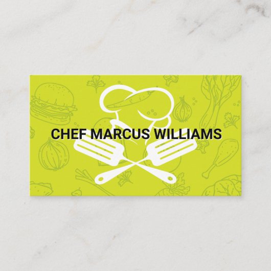 Carte De Visite Logo du chef | Motif alimentaire (Devant)