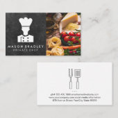 Carte De Visite Logo du chef | Pâtes Tomate Alimentation (Devant / Derrière)