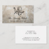 Carte De Visite Logo du chef | Services de livraison de restaurati (Devant / Derrière)