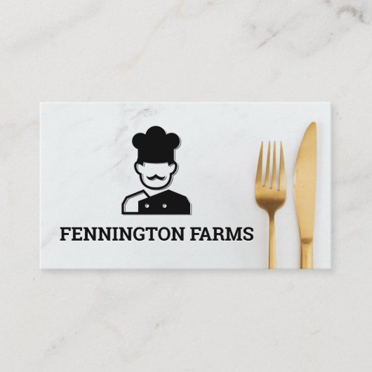 Carte De Visite Logo du chef | Silverware (Devant)