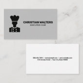 Carte De Visite Logo du chef | Simple (Devant / Derrière)