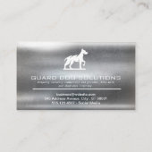 Carte De Visite Logo du chien | Arrière - plan métallique (Dos)