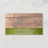 Carte De Visite Logo du chien | Bois de Turf | Services animaux (Dos)