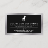 Carte De Visite Logo du chien | Bordure métallique (Dos)