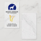 Carte De Visite Logo du chien | Ciseaux et peigne (Devant / Derrière)