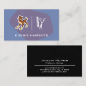 Carte De Visite Logo du chien | Ciseaux | Groomer (Devant / Derrière)